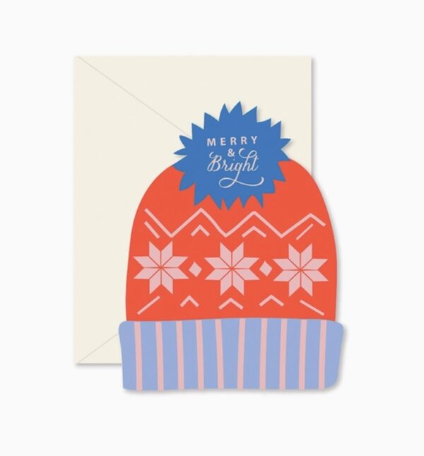 Merry + Bright Toque Cutout Card