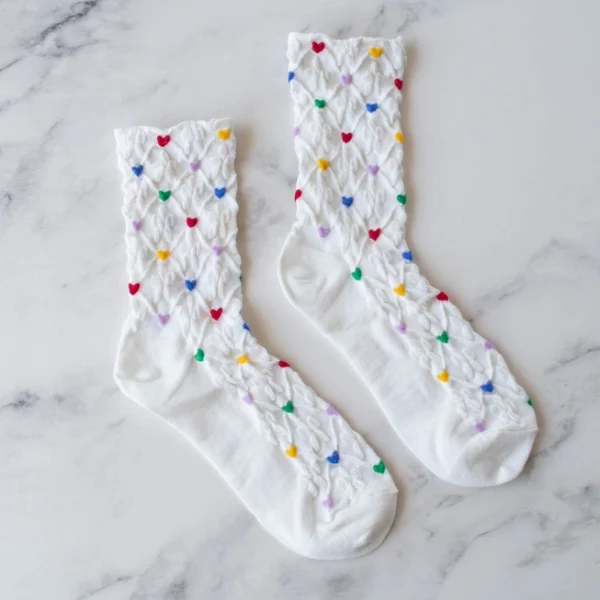 Rainbow Heart Socks - Image 2