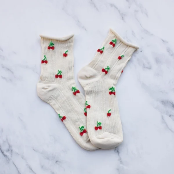 Vintage Cherry Socks