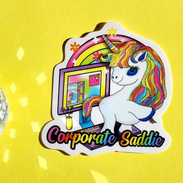 Corporate Saddie Sticker