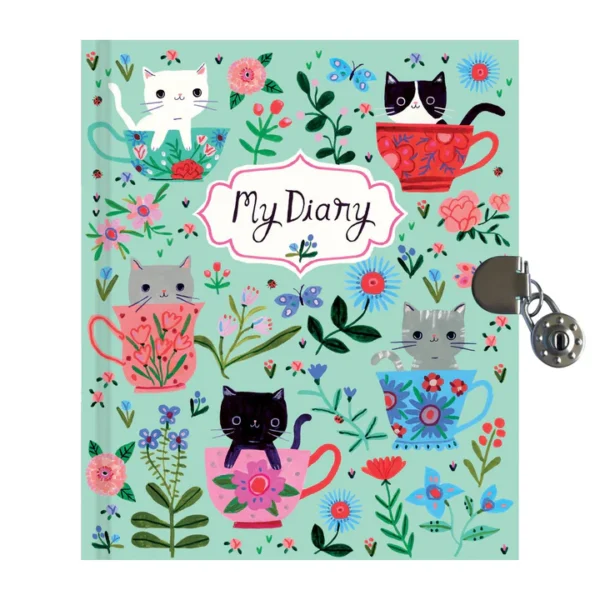 Kittens Retro Diary with Lock